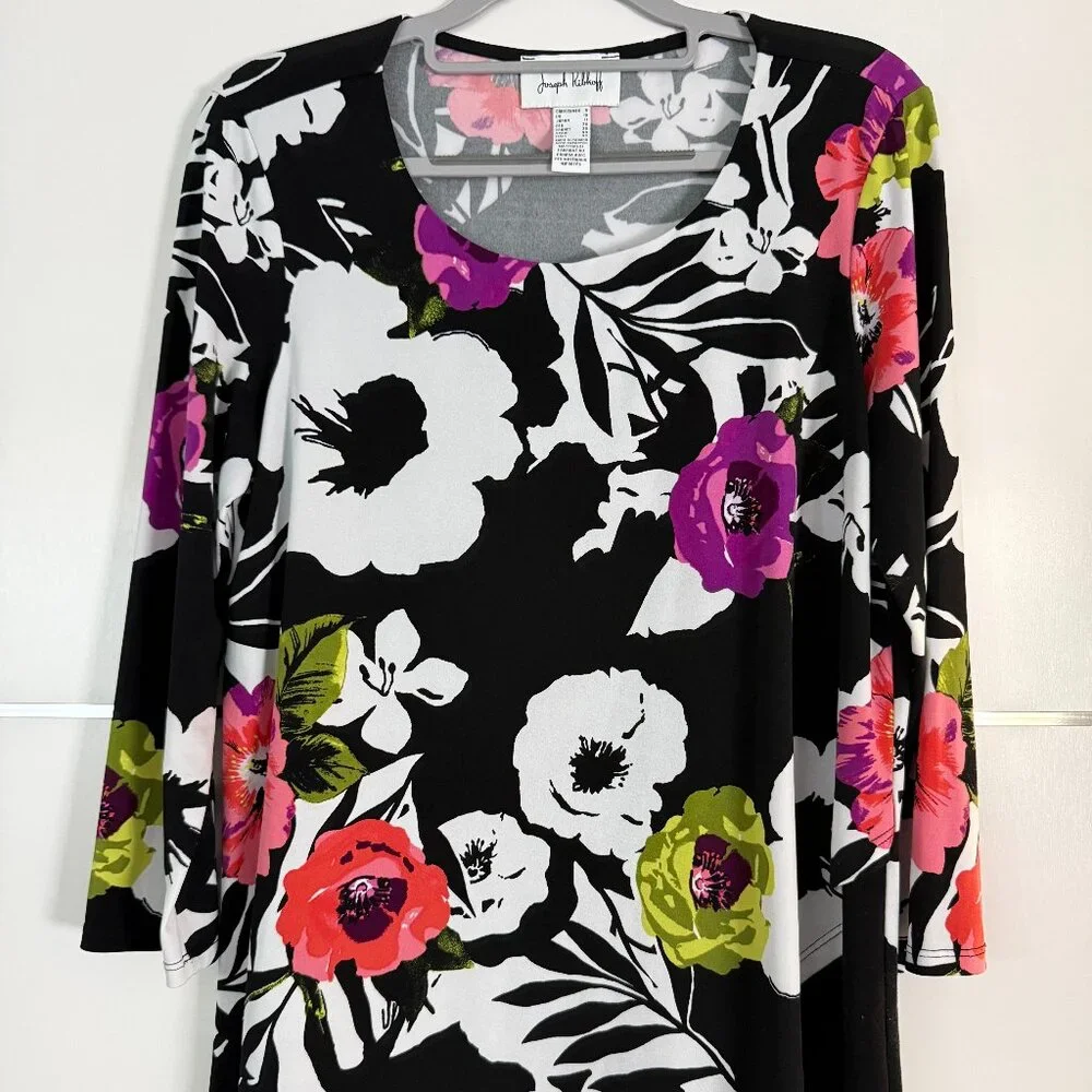 Joseph Ribkoff Floral Print Top - Picture 2 of 4